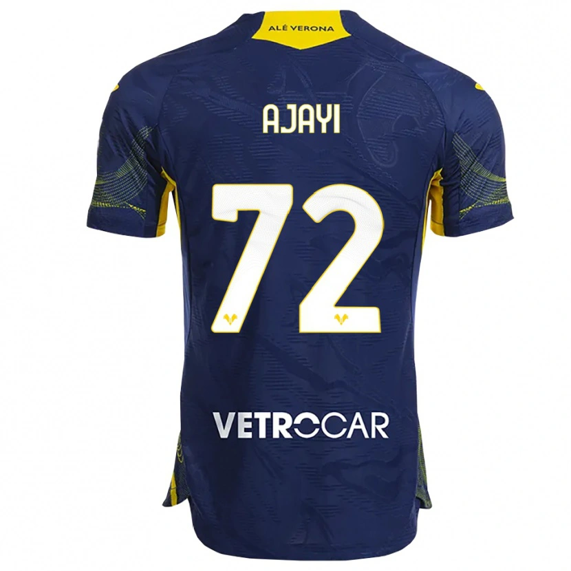Danxen Dames Junior Ajayi #72 Marineblauw Geel Thuisshirt Thuistenue 2025/26 T-Shirt