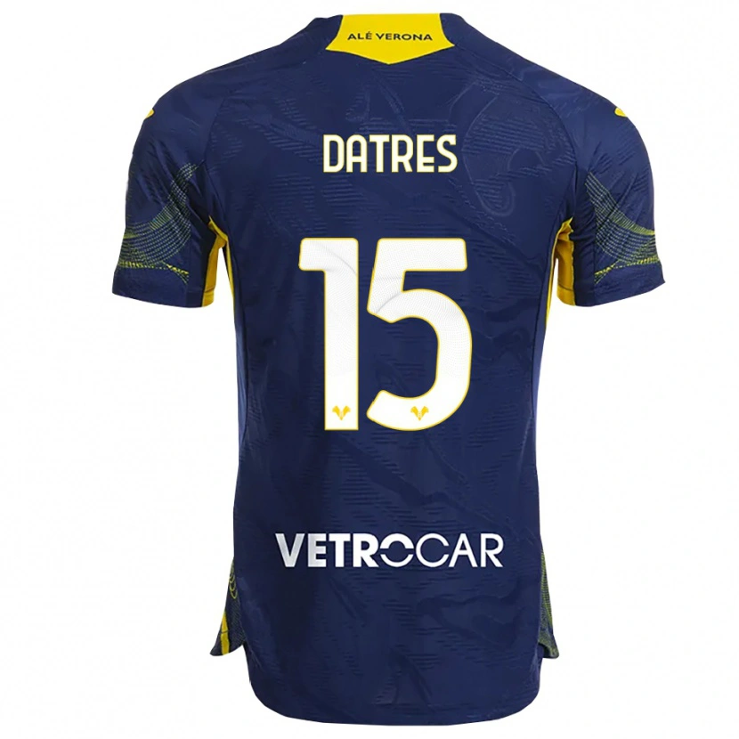 Danxen Dames Gaia Datres #15 Marineblauw Geel Thuisshirt Thuistenue 2025/26 T-Shirt
