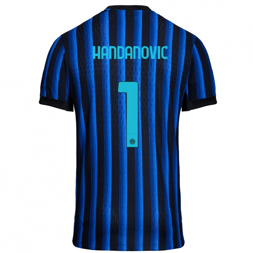 Danxen Dames Samir Handanovic #1 Zwart Blauw Thuisshirt Thuistenue 2025/26 T-Shirt