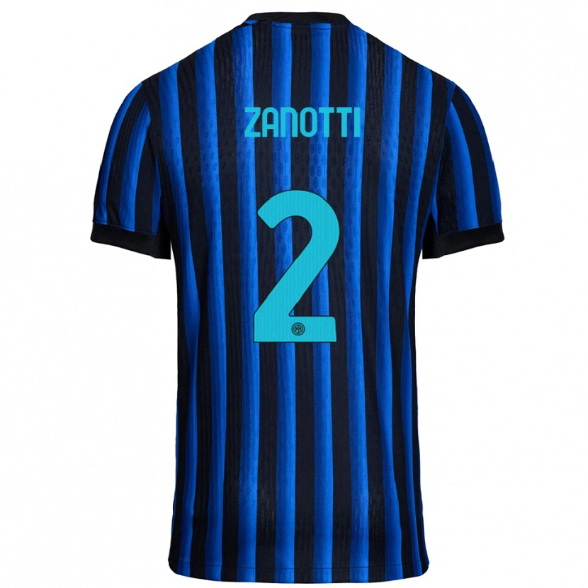 Danxen Dames Mattia Zanotti #2 Zwart Blauw Thuisshirt Thuistenue 2025/26 T-Shirt