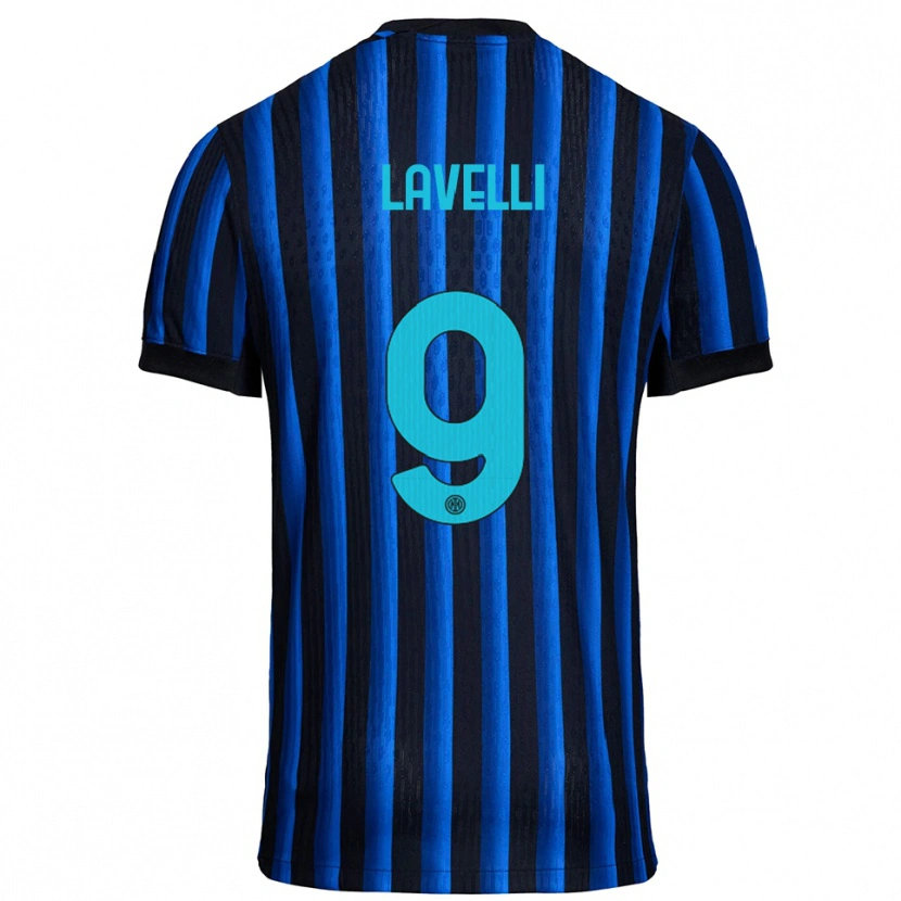 Danxen Dames Matteo Lavelli #9 Zwart Blauw Thuisshirt Thuistenue 2025/26 T-Shirt