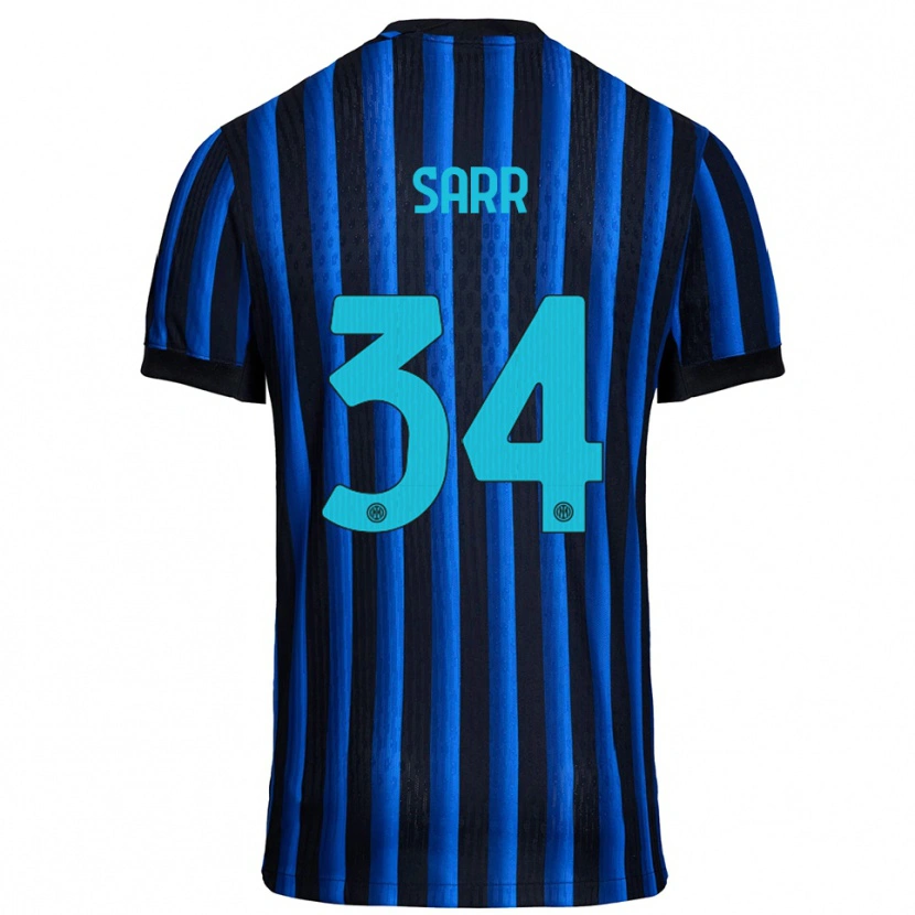 Danxen Dames Amadou Sarr #34 Zwart Blauw Thuisshirt Thuistenue 2025/26 T-Shirt