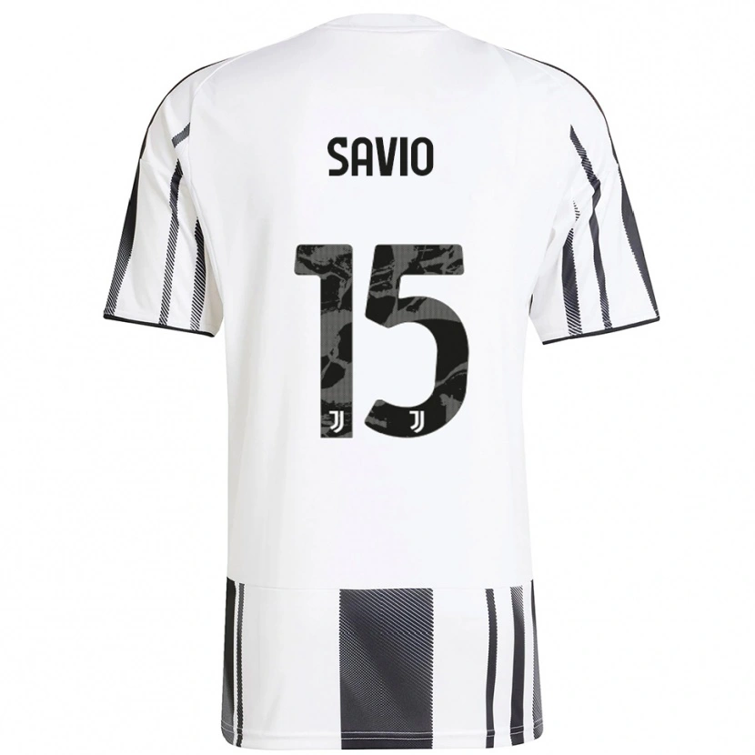 Danxen Dames Federico Savio #15 Wit Zwart Thuisshirt Thuistenue 2025/26 T-Shirt