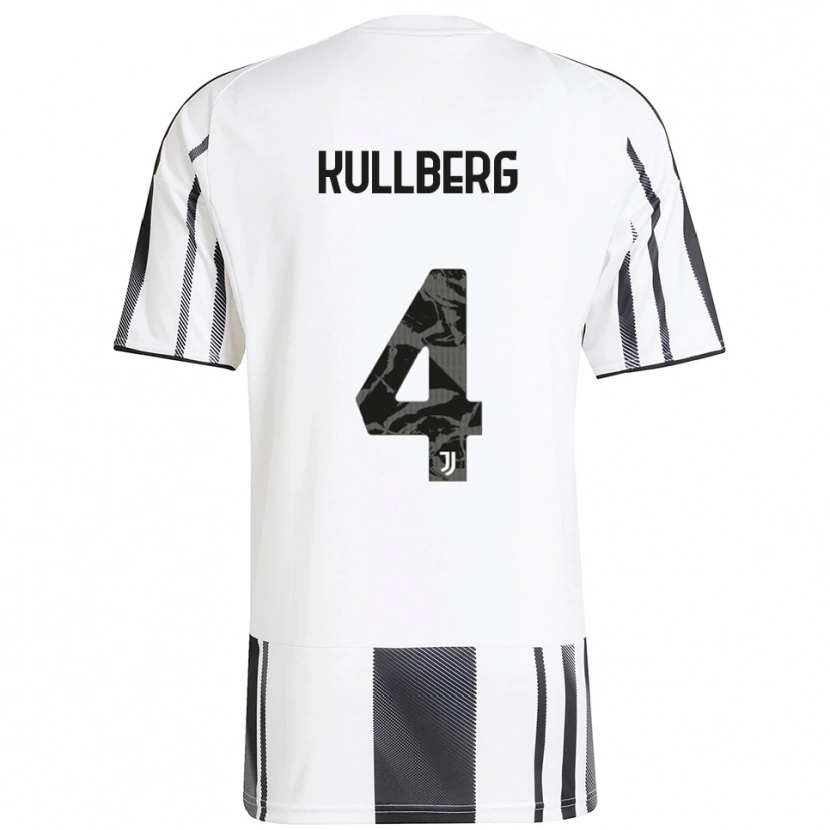 Danxen Dames Emma Nanny Charlotte Kullberg #4 Wit Zwart Thuisshirt Thuistenue 2025/26 T-Shirt