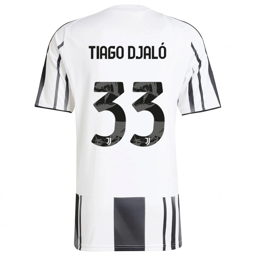 Danxen Dames Tiago Djaló #33 Wit Zwart Thuisshirt Thuistenue 2025/26 T-Shirt