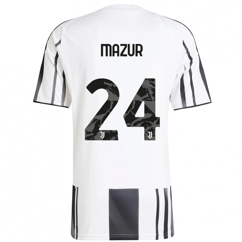 Danxen Dames Patryk Mazur #24 Wit Zwart Thuisshirt Thuistenue 2025/26 T-Shirt