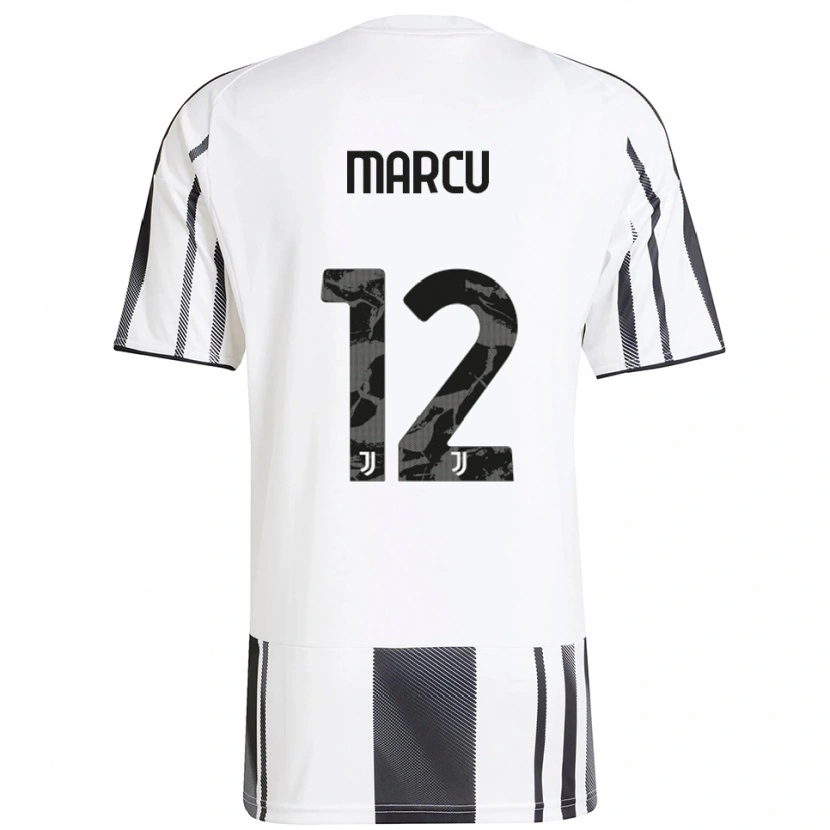 Danxen Dames Alessio Marcu #12 Wit Zwart Thuisshirt Thuistenue 2025/26 T-Shirt
