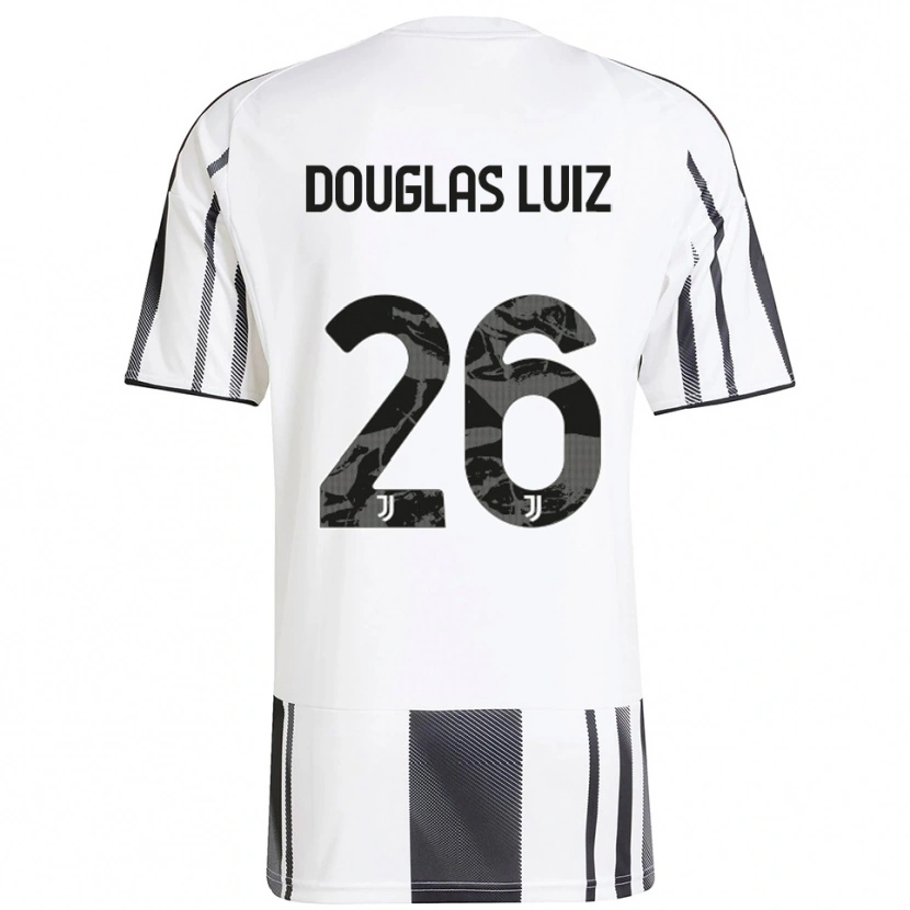 Danxen Dames Douglas Luiz #26 Wit Zwart Thuisshirt Thuistenue 2025/26 T-Shirt
