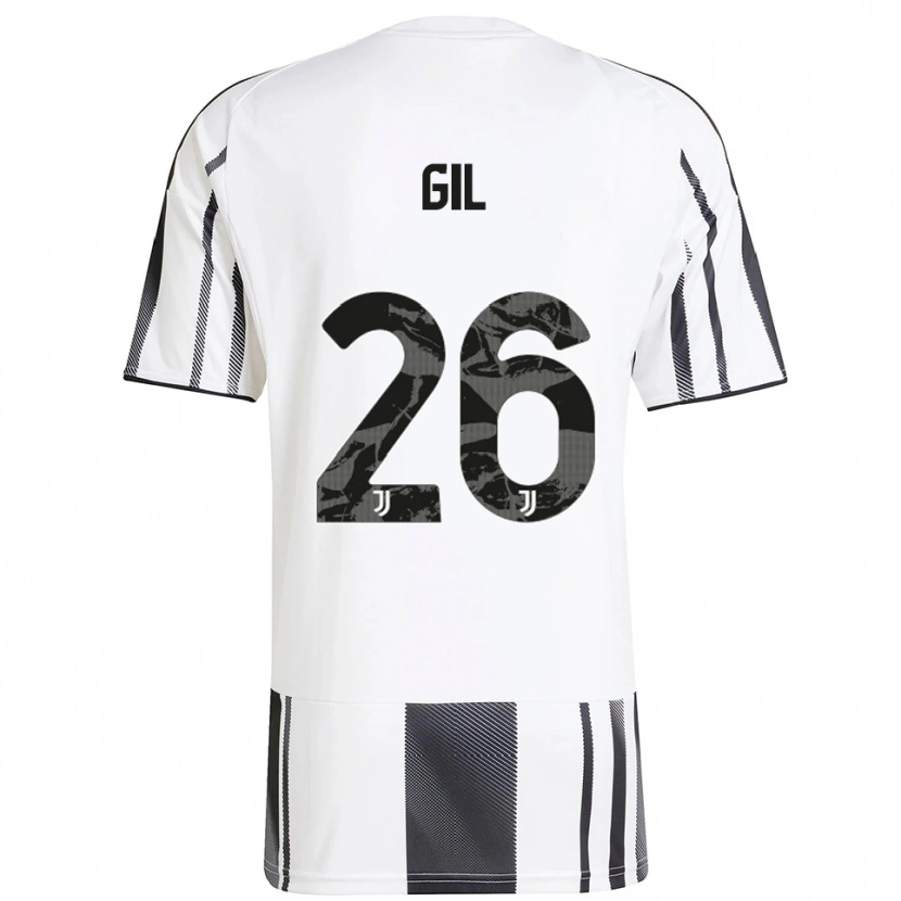 Danxen Dames Javier Gil #26 Wit Zwart Thuisshirt Thuistenue 2025/26 T-Shirt