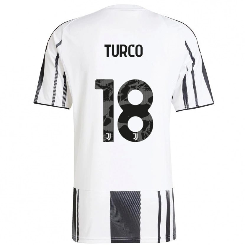 Danxen Dames Nicolo Turco #18 Wit Zwart Thuisshirt Thuistenue 2025/26 T-Shirt