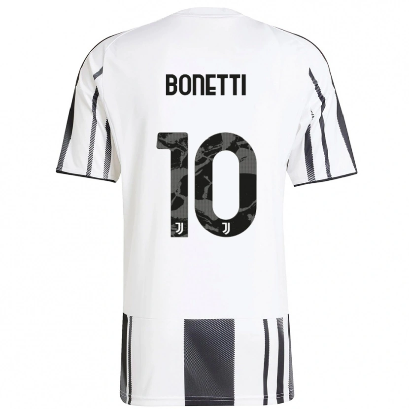 Danxen Dames Andrea Bonetti #10 Wit Zwart Thuisshirt Thuistenue 2025/26 T-Shirt