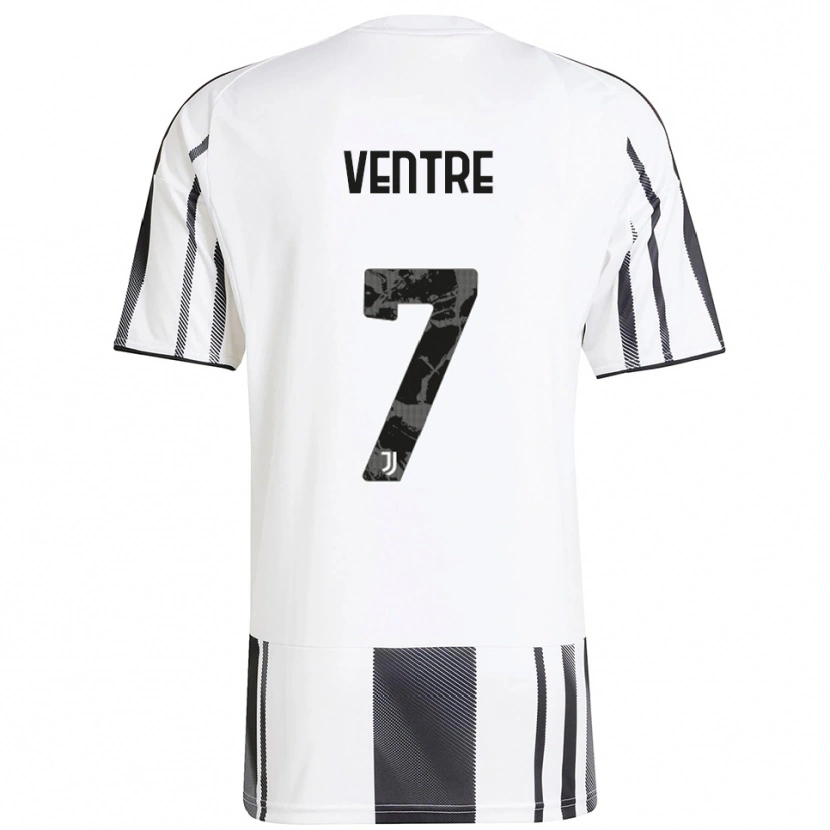 Danxen Dames Alessandro Ventre #7 Wit Zwart Thuisshirt Thuistenue 2025/26 T-Shirt