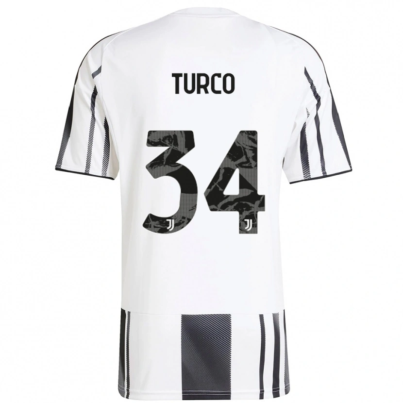 Danxen Dames Stefano Turco #34 Wit Zwart Thuisshirt Thuistenue 2025/26 T-Shirt
