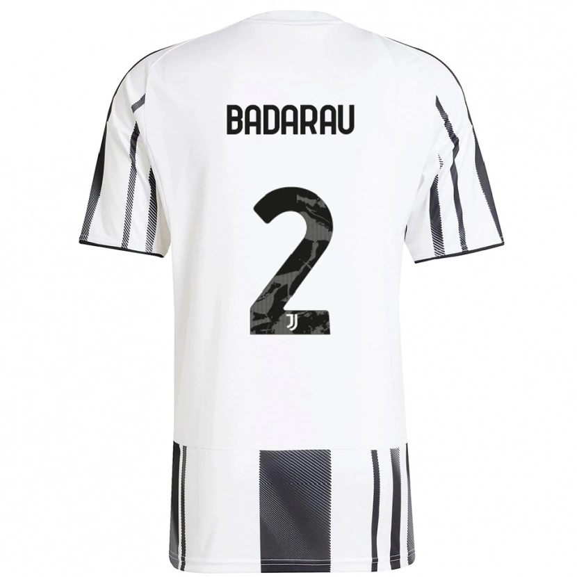 Danxen Dames Fabio Bădărău #2 Wit Zwart Thuisshirt Thuistenue 2025/26 T-Shirt