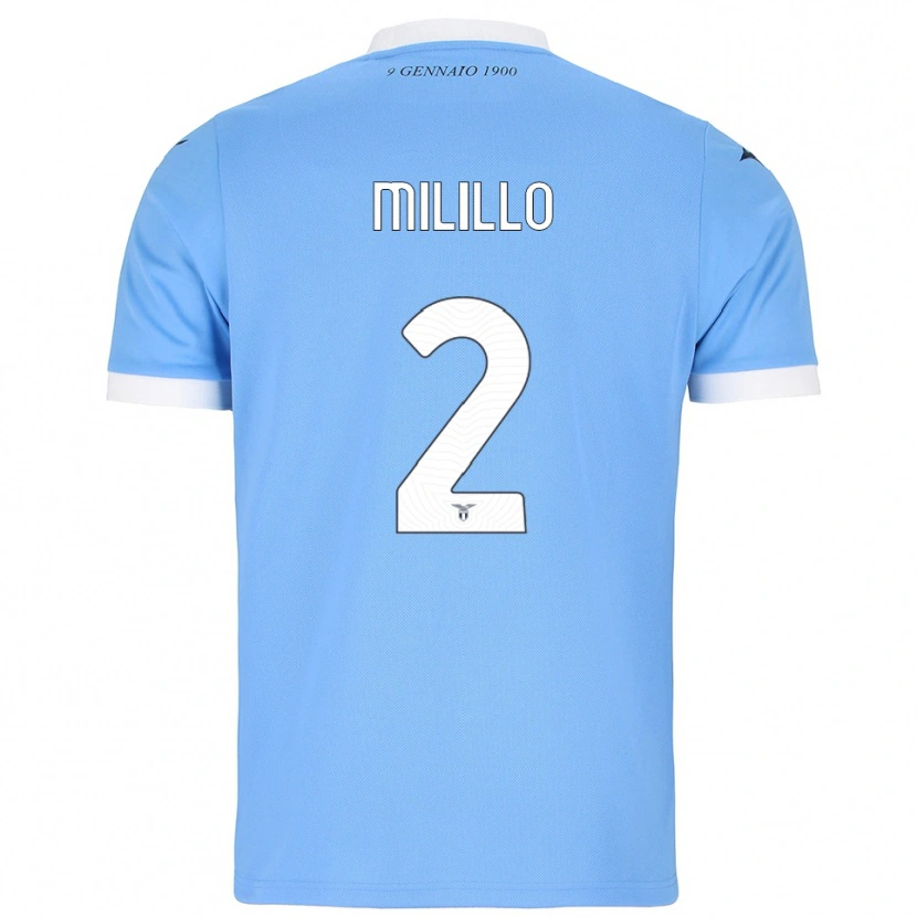 Danxen Dames Flavio Milillo #2 Hemelblauw Wit Thuisshirt Thuistenue 2025/26 T-Shirt