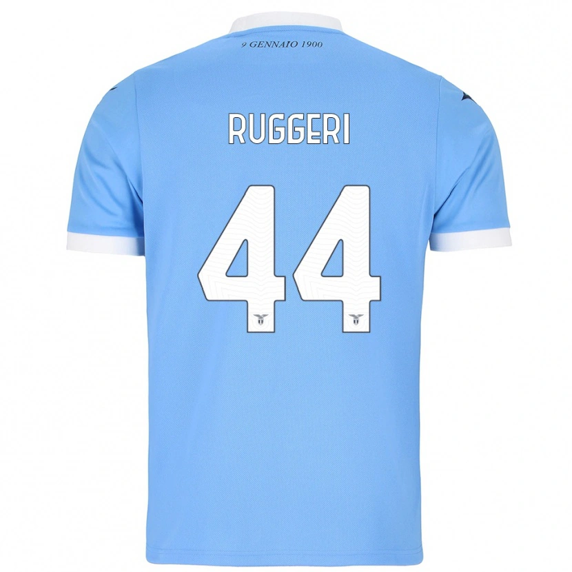 Danxen Dames Fabio Andrea Ruggeri #44 Hemelblauw Wit Thuisshirt Thuistenue 2025/26 T-Shirt