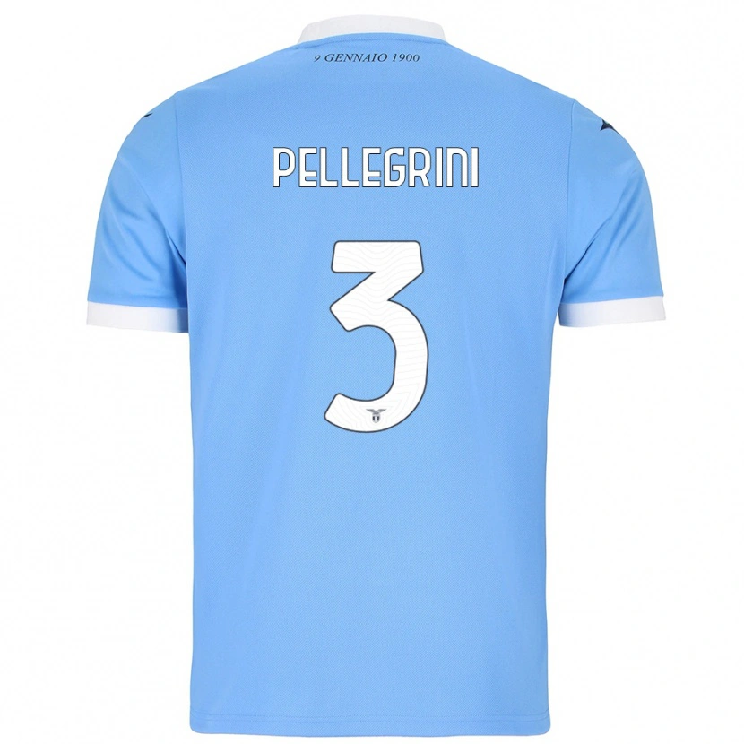 Danxen Dames Luca Pellegrini #3 Hemelblauw Wit Thuisshirt Thuistenue 2025/26 T-Shirt