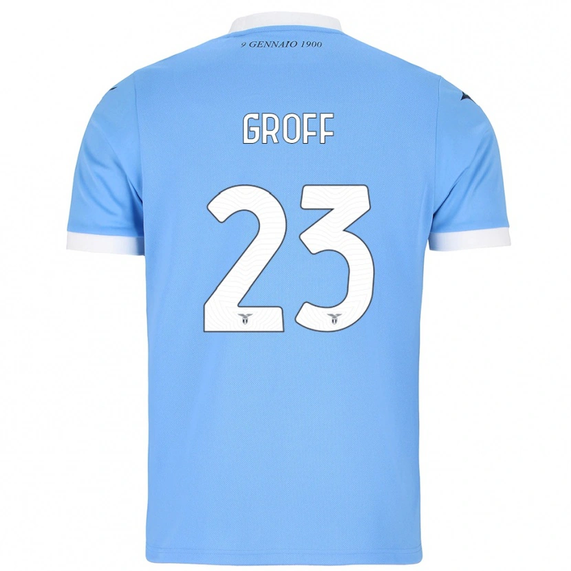 Danxen Dames Chiara Groff #23 Hemelblauw Wit Thuisshirt Thuistenue 2025/26 T-Shirt