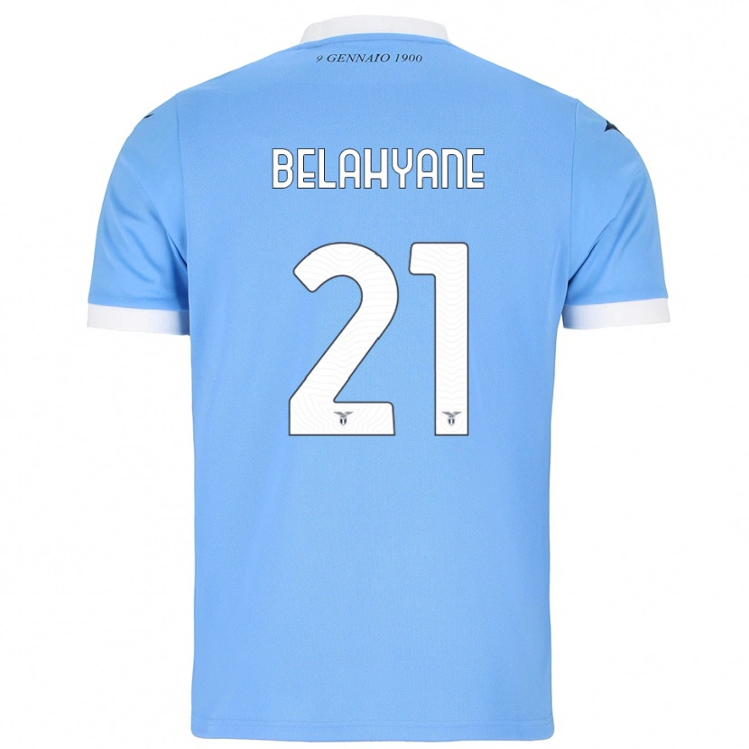 Danxen Dames Reda Belahyane #21 Hemelblauw Wit Thuisshirt Thuistenue 2025/26 T-Shirt