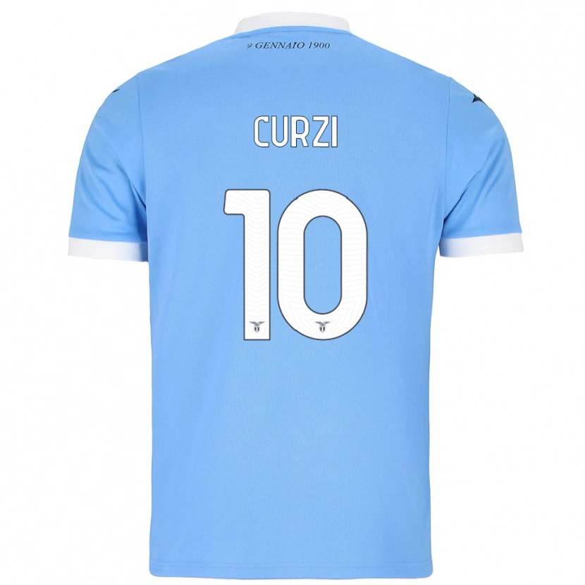 Danxen Dames Simone Curzi #10 Hemelblauw Wit Thuisshirt Thuistenue 2025/26 T-Shirt