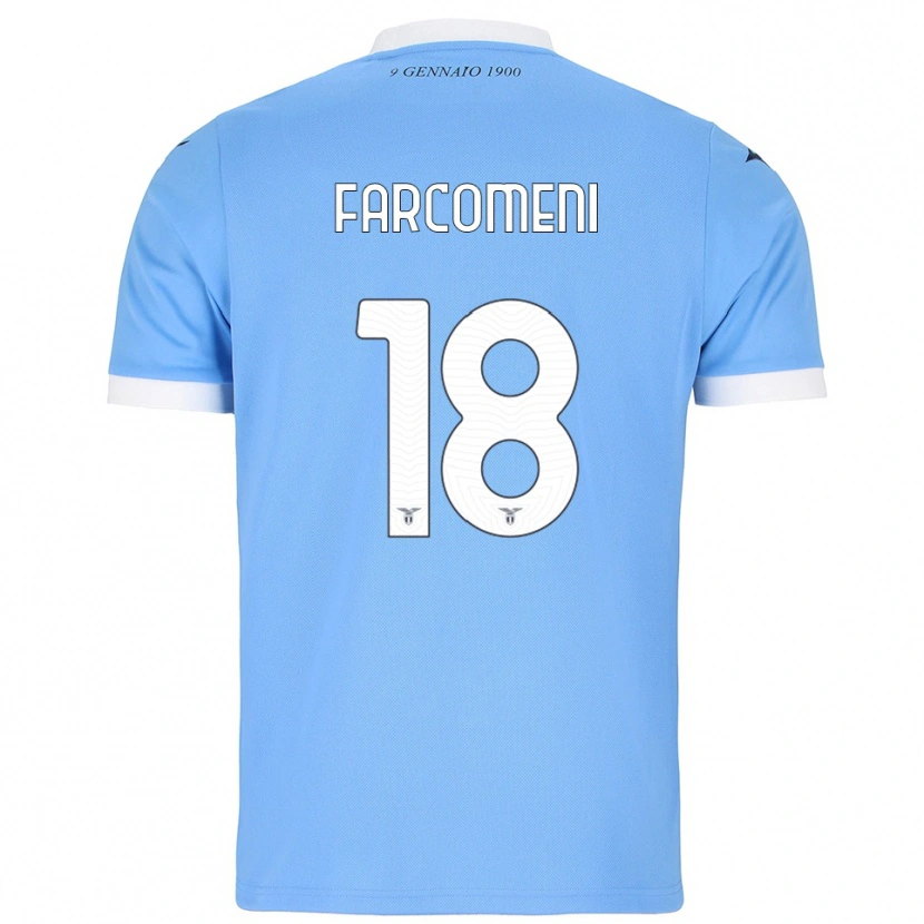 Danxen Dames Valerio Farcomeni #18 Hemelblauw Wit Thuisshirt Thuistenue 2025/26 T-Shirt