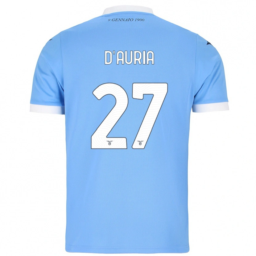 Danxen Dames Federica D'auria #27 Hemelblauw Wit Thuisshirt Thuistenue 2025/26 T-Shirt