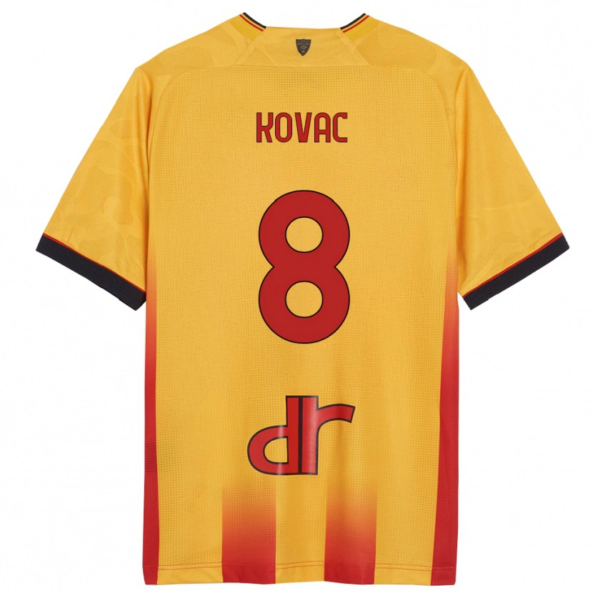 Danxen Dames Niko Kovač #8 Geel Oranje Thuisshirt Thuistenue 2025/26 T-Shirt