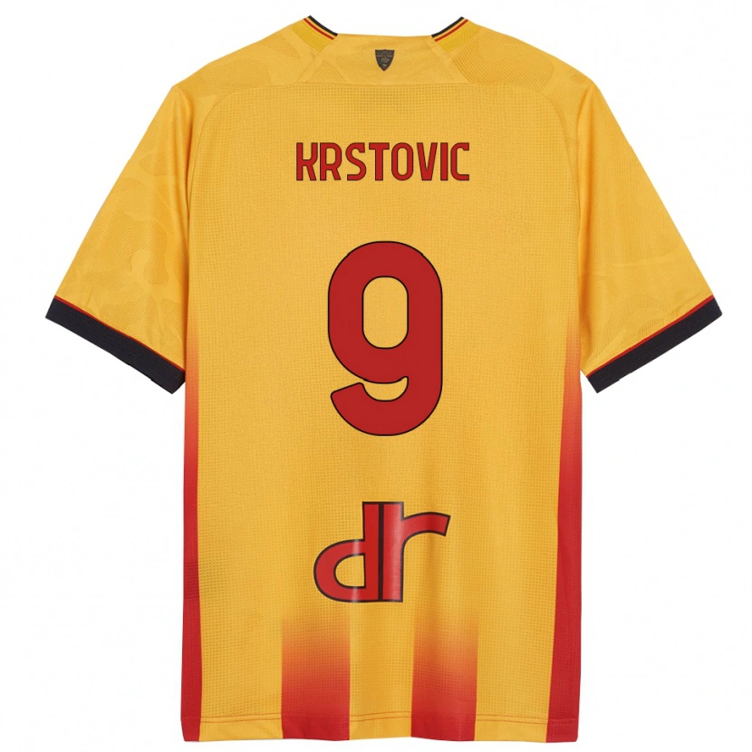 Danxen Dames Nikola Krstović #9 Geel Oranje Thuisshirt Thuistenue 2025/26 T-Shirt