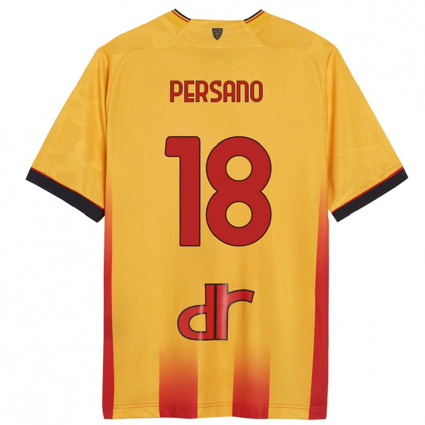 Danxen Dames Emanuele Persano #18 Geel Oranje Thuisshirt Thuistenue 2025/26 T-Shirt