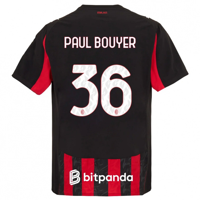 Danxen Dames Léo Paul Bouyer #36 Rood Zwart Thuisshirt Thuistenue 2025/26 T-Shirt