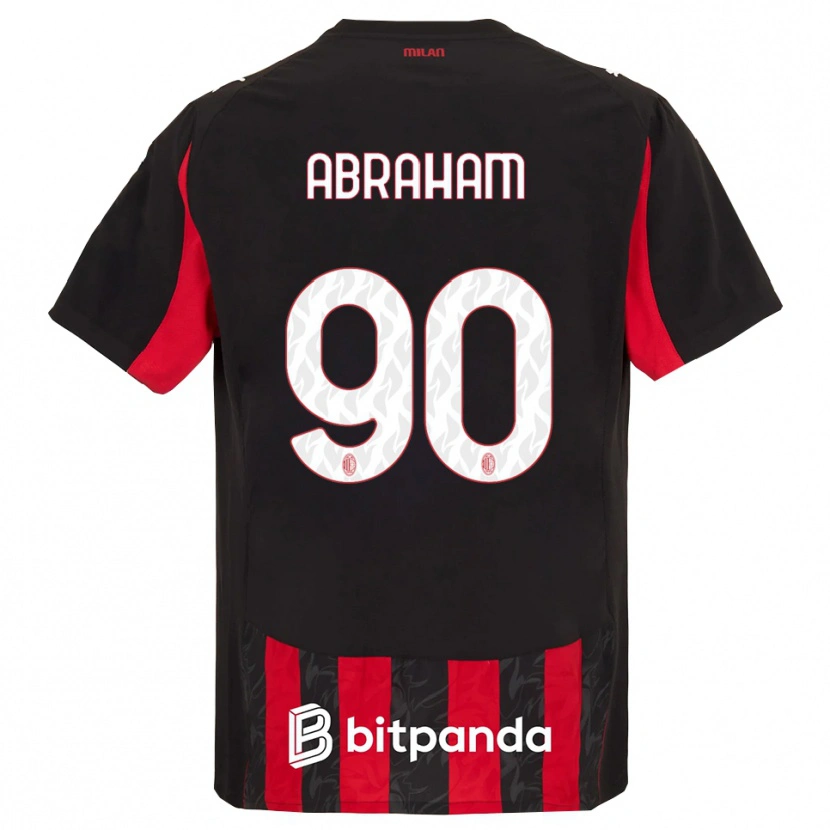 Danxen Dames Tammy Abraham #90 Rood Zwart Thuisshirt Thuistenue 2025/26 T-Shirt