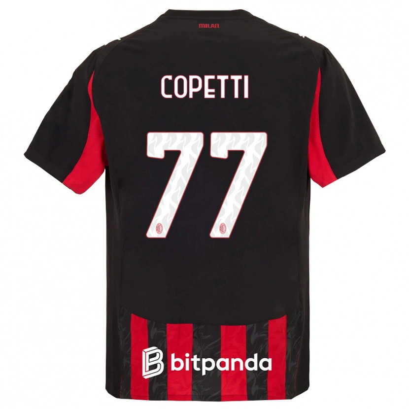 Danxen Dames Matilde Copetti #77 Rood Zwart Thuisshirt Thuistenue 2025/26 T-Shirt