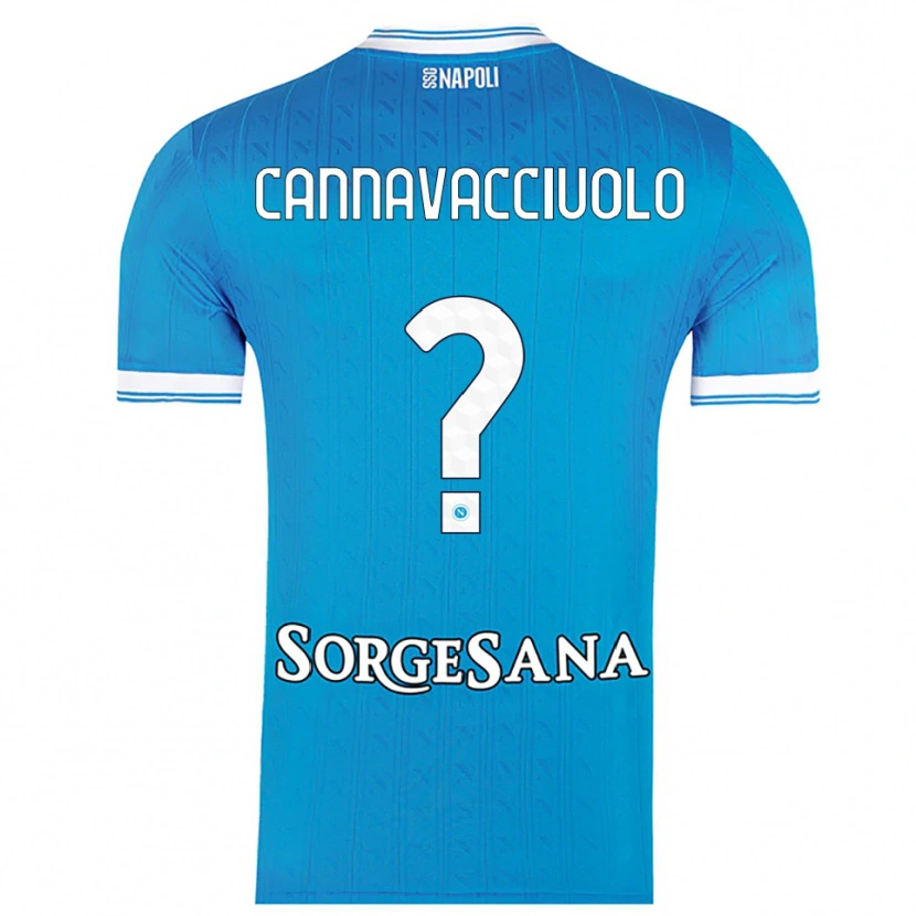 Danxen Dames Luigi Pio Cannavacciuolo #0 Hemelblauw Wit Thuisshirt Thuistenue 2025/26 T-Shirt