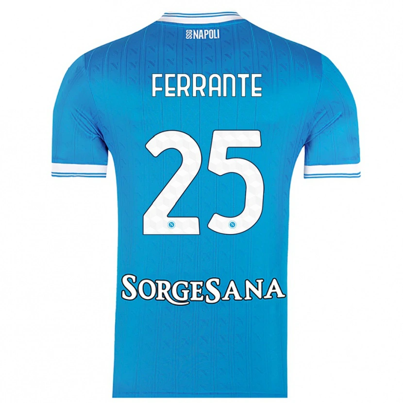 Danxen Dames Mathias Ferrante #25 Hemelblauw Wit Thuisshirt Thuistenue 2025/26 T-Shirt