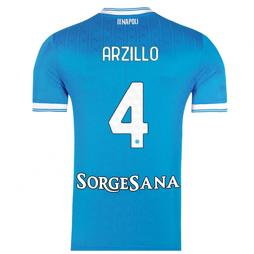 Danxen Dames Antonino Arzillo #4 Hemelblauw Wit Thuisshirt Thuistenue 2025/26 T-Shirt
