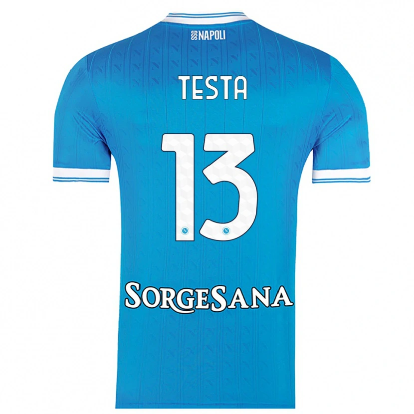 Danxen Dames Vincenzo Testa #13 Hemelblauw Wit Thuisshirt Thuistenue 2025/26 T-Shirt