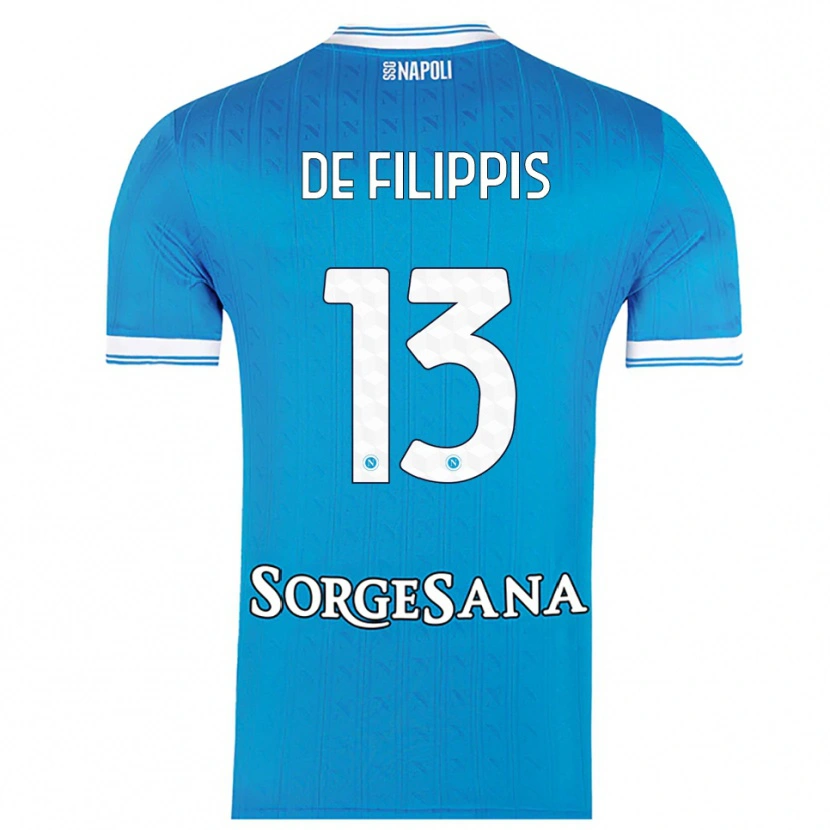 Danxen Dames Antonio De Filippis #13 Hemelblauw Wit Thuisshirt Thuistenue 2025/26 T-Shirt