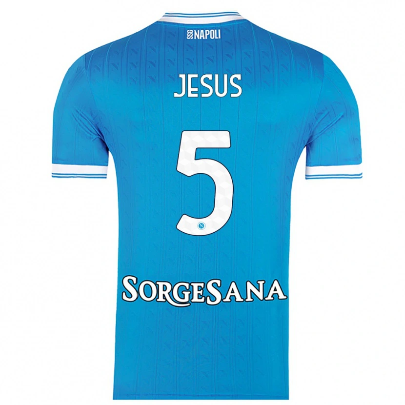 Danxen Dames Juan Jesus #5 Hemelblauw Wit Thuisshirt Thuistenue 2025/26 T-Shirt