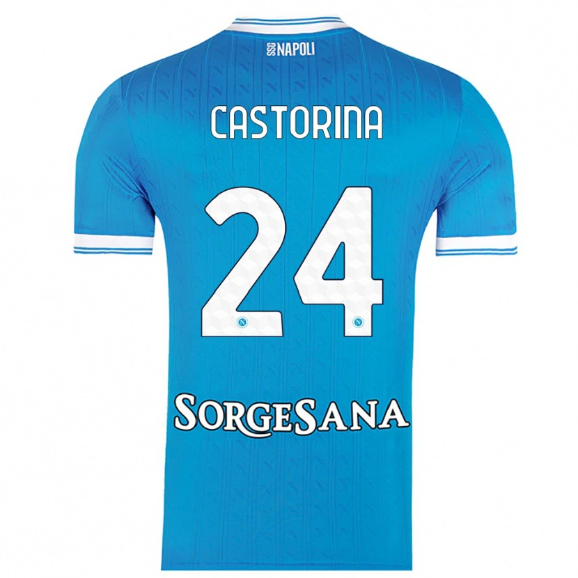 Danxen Dames Alessandro Castorina #24 Hemelblauw Wit Thuisshirt Thuistenue 2025/26 T-Shirt