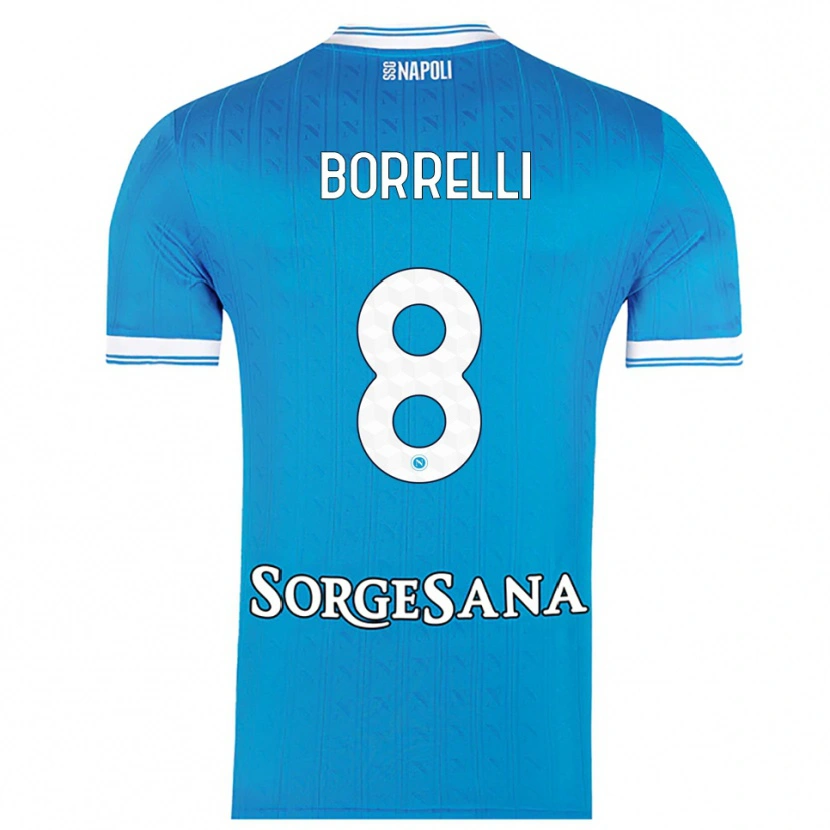 Danxen Dames Ciro Borrelli #8 Hemelblauw Wit Thuisshirt Thuistenue 2025/26 T-Shirt