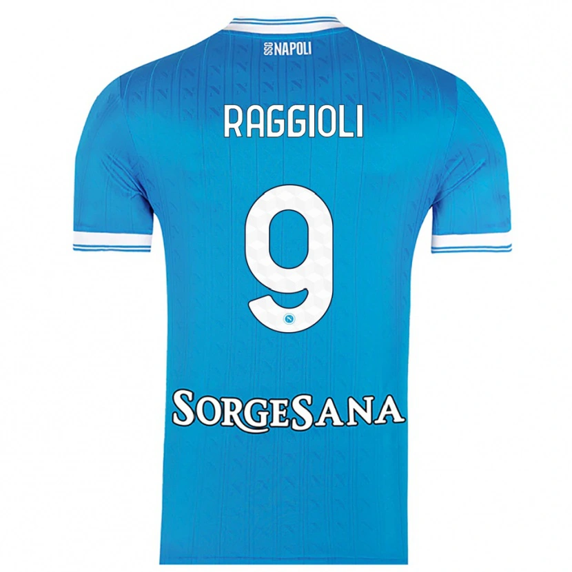 Danxen Dames Christian Raggioli #9 Hemelblauw Wit Thuisshirt Thuistenue 2025/26 T-Shirt