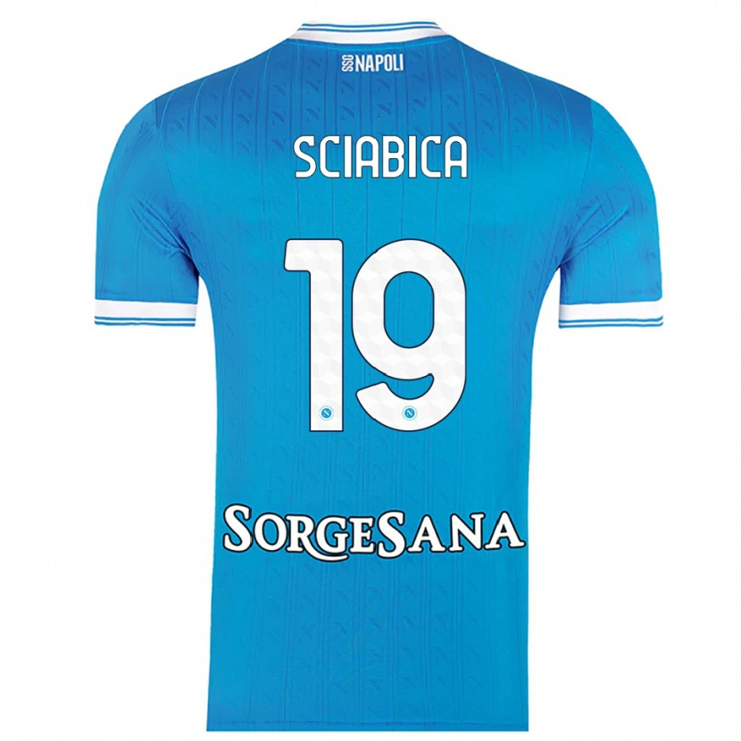 Danxen Dames Manuela Sciabica #19 Hemelblauw Wit Thuisshirt Thuistenue 2025/26 T-Shirt