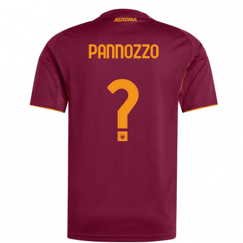 Danxen Dames Nicolò Pannozzo #0 Bourgondisch Oranje Thuisshirt Thuistenue 2025/26 T-Shirt