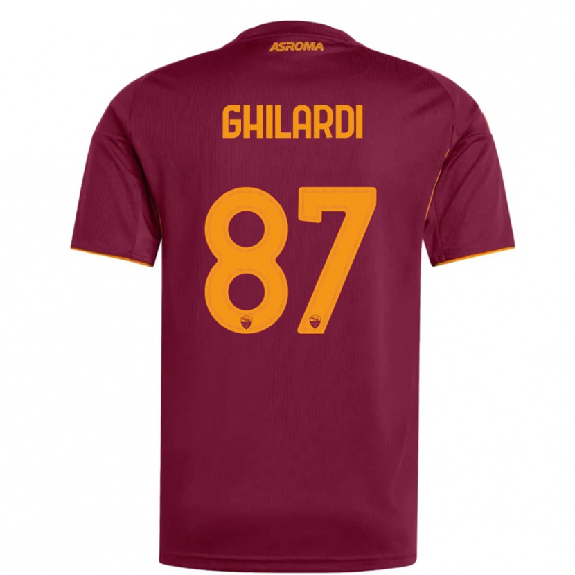 Danxen Dames Daniele Ghilardi #87 Bourgondisch Oranje Thuisshirt Thuistenue 2025/26 T-Shirt