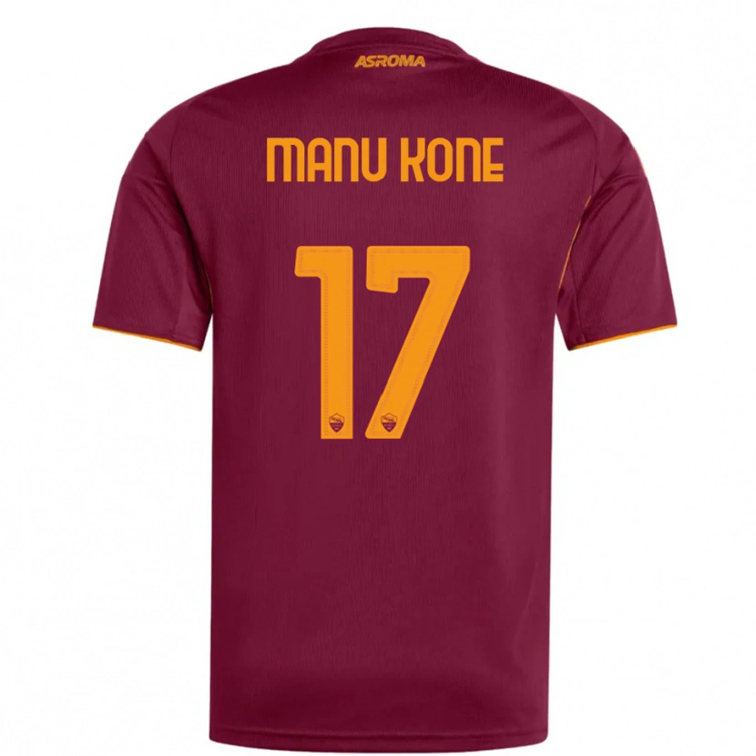 Danxen Dames Manu Koné #17 Bourgondisch Oranje Thuisshirt Thuistenue 2025/26 T-Shirt