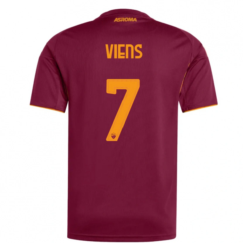 Danxen Dames Évelyne Viens #7 Bourgondisch Oranje Thuisshirt Thuistenue 2025/26 T-Shirt