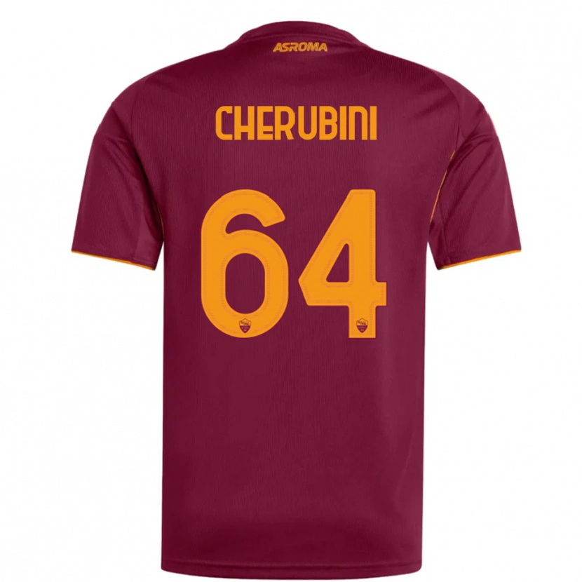 Danxen Dames Luigi Cherubini #64 Bourgondisch Oranje Thuisshirt Thuistenue 2025/26 T-Shirt