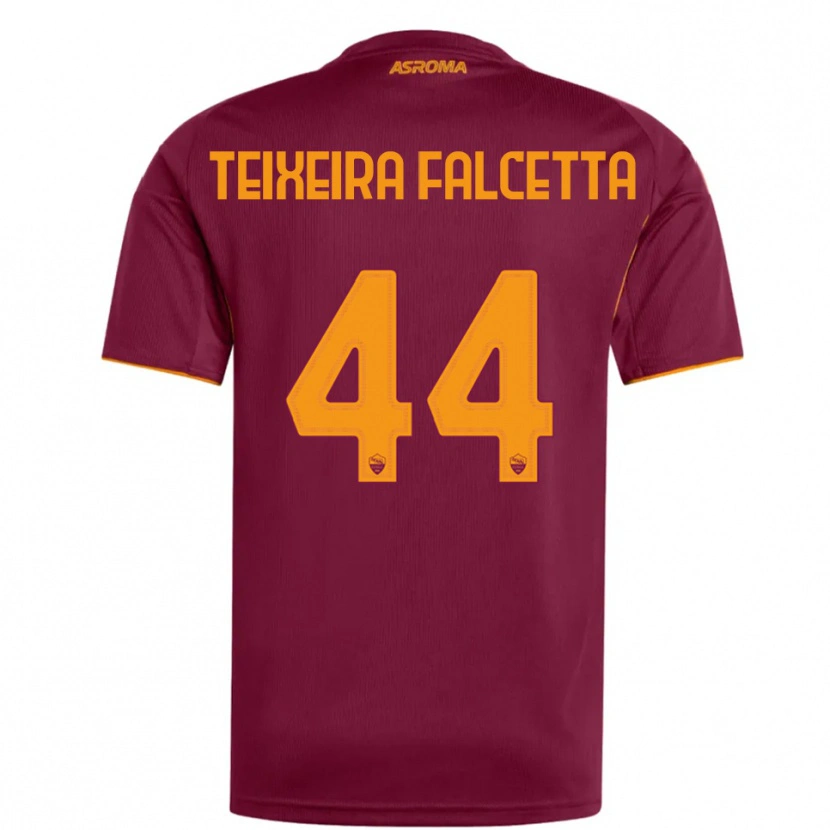 Danxen Dames Pietro Teixeira Falcetta #44 Bourgondisch Oranje Thuisshirt Thuistenue 2025/26 T-Shirt