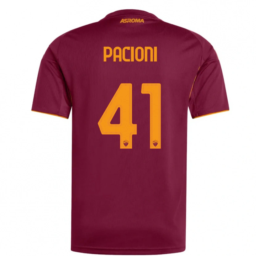 Danxen Dames Eleonora Pacioni #41 Bourgondisch Oranje Thuisshirt Thuistenue 2025/26 T-Shirt