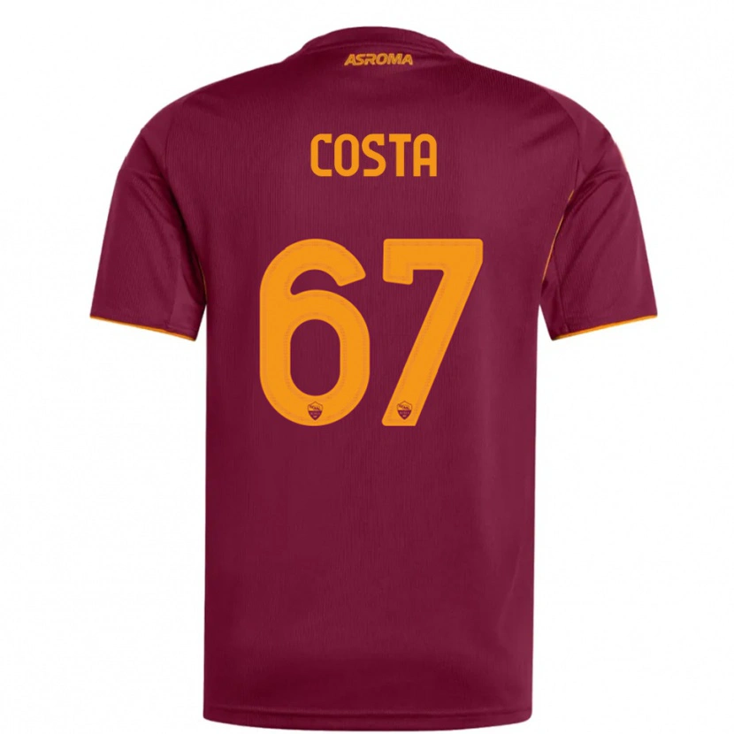 Danxen Dames João Costa #67 Bourgondisch Oranje Thuisshirt Thuistenue 2025/26 T-Shirt